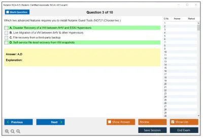 Nutanix NCA-6.5 Nutanix Certified Associate (NCA) v6.5 exam Practice test exam simulator test engine exam Prep practice test questions answers Image 3