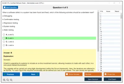GAQM CTIL Certified Software Tester - Intermediate Level (CSTIL) Practice test exam simulator test engine exam Prep practice test questions answers Image 4