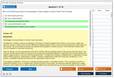CIPS L4M3 Commercial Contracting Practice test exam simulator test engine exam Prep practice test questions answers Image 1
