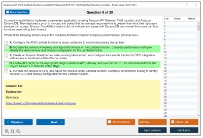 Amazon AWS AWS-Certified-Solutions-Architect-Professional-SAP-C01 AWS Certified Solutions Architect - Professional (SAP-C01) Practice test exam simulator test engine exam Prep practice test questions answers Image 9