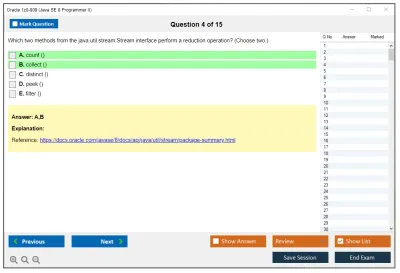Oracle 1z0-809 Java SE 8 Programmer II Practice test exam simulator test engine exam Prep practice test questions answers Image 4