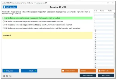 Veritas VCS-275 Administration of Veritas NetBackup 7.7 and NetBackup Appliances 2.7 Practice test exam simulator test engine exam Prep practice test questions answers Image 10