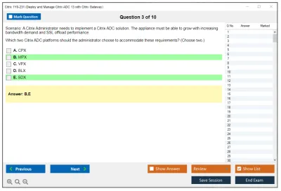 Citrix 1Y0-231 Deploy and Manage Citrix ADC 13 with Citrix Gateway Practice test exam simulator test engine exam Prep practice test questions answers Image 3