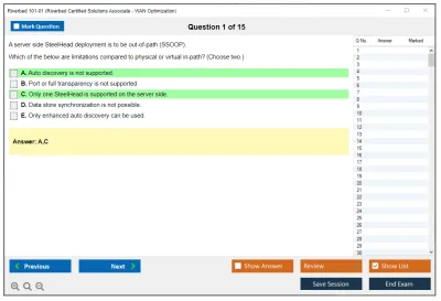 Riverbed 101-01 Riverbed Certified Solutions Associate Practice test exam simulator test engine exam Prep practice test questions answers Image 1