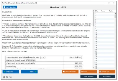 Test Prep CFA-Level-2 Chartered Financial Analyst Level 2 Practice test exam simulator test engine exam Prep practice test questions answers Image 1