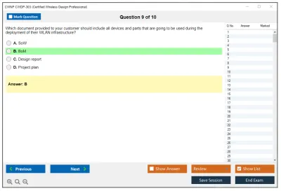 CWNP CWDP-303 Certified Wireless Design Professional Practice test exam simulator test engine exam Prep practice test questions answers Image 9