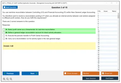 SAP C_TFIN22_67 SAP Certified Associate - Management Accounting with SAP ERP 6.0 EhP7 Practice test exam simulator test engine exam Prep practice test questions answers Image 3