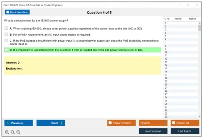 Cisco 700-821 Cisco IoT Essentials for System Engineers(IOTSE) Practice test exam simulator test engine exam Prep practice test questions answers Image 4