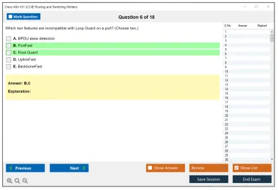 Cisco 400-101 CCIE Routing and Switching Written Practice test exam simulator test engine exam Prep practice test questions answers Image 6