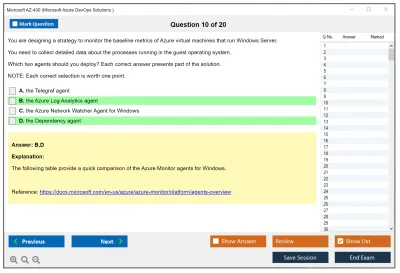 Microsoft AZ-400 Microsoft Azure DevOps Solutions Practice test exam simulator test engine exam Prep practice test questions answers Image 10