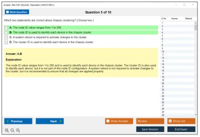 Juniper JN0-335 Security, Specialist (JNCIS-SEC) Practice test exam simulator test engine exam Prep practice test questions answers Image 5
