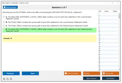 IBM C2090-312 IBM DB2 11 DBA for z/OS Practice test exam simulator test engine exam Prep practice test questions answers Image 3