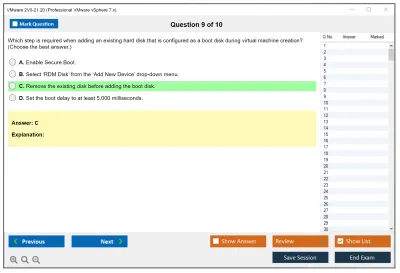 VMware 2V0-21.20 Professional VMware vSphere 7.x Practice test exam simulator test engine exam Prep practice test questions answers Image 9