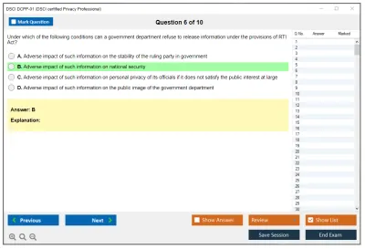 DSCI DCPP-01 DSCI certified Privacy Professional (DCPP) Practice test exam simulator test engine exam Prep practice test questions answers Image 6