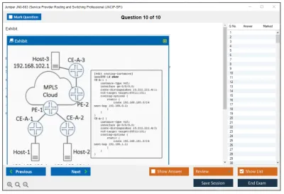 Juniper JN0-663 Service Provider Routing and Switching Professional (JNCIP-SP) Practice test exam simulator test engine exam Prep practice test questions answers Image 10
