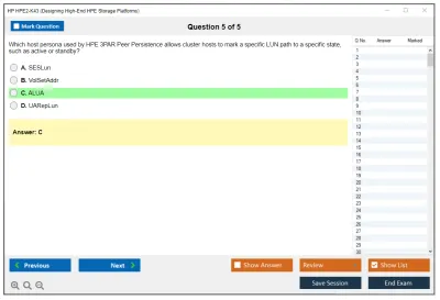 HP HPE2-K43 Designing High-End HPE Storage Platforms Practice test exam simulator test engine exam Prep practice test questions answers Image 5