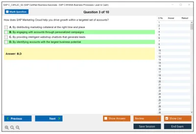 SAP C_C4HL2C_92 SAP Certified Business Associate - SAP C/4HANA Business Processes: Lead to Cash Practice test exam simulator test engine exam Prep practice test questions answers Image 3