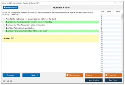 Veritas VCS-272 Administration of Veritas NetBackup 7.6.1 Practice test exam simulator test engine exam Prep practice test questions answers Image 4