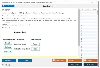 Microsoft MB-910 Microsoft Dynamics 365 Fundamentals Customer Engagement Apps (CRM) Practice test exam simulator test engine exam Prep practice test questions answers Image 1