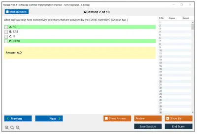 Netapp NS0-516 NetApp Certified Implementation Engineer - SAN Specialist - E-Series Practice test exam simulator test engine exam Prep practice test questions answers Image 2