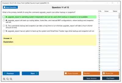 Checkpoint 156-915.80 Check Point Certified Security Expert UpdateR80.10 Practice test exam simulator test engine exam Prep practice test questions answers Image 11