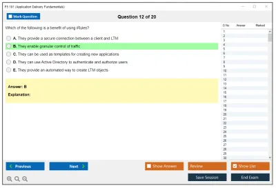 F5 101 Application Delivery Fundamentals Practice test exam simulator test engine exam Prep practice test questions answers Image 12