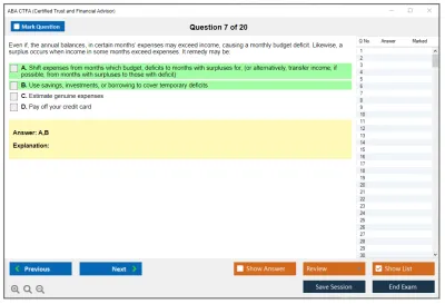 ABA CTFA Certified Trust and Financial Advisor Practice test exam simulator test engine exam Prep practice test questions answers Image 7