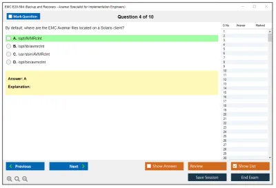 EMC E20-594 Backup and Recovery - Avamar Specialist Exam for Implementation Engineers Practice test exam simulator test engine exam Prep practice test questions answers Image 4