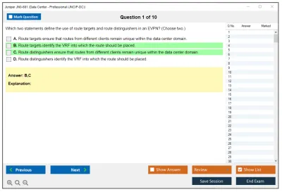 Juniper JN0-681 Data Center - Professional (JNCIP-DC) Practice test exam simulator test engine exam Prep practice test questions answers Image 1