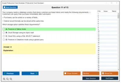 Google Professional-Cloud-Developer Google Certified Professional - Cloud Developer Practice test exam simulator test engine exam Prep practice test questions answers Image 11