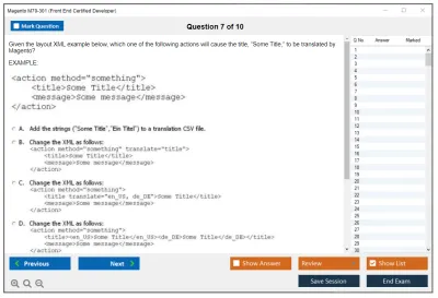 Magento M70-301 Magento Front End Developer Certification Exam Practice test exam simulator test engine exam Prep practice test questions answers Image 7