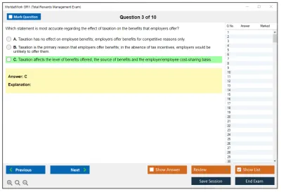 WorldatWork GR1 Total Rewards Management Exam Practice test exam simulator test engine exam Prep practice test questions answers Image 3