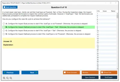 Pegasystems PEGAPCBA87V1 Pega Certified Business Architect (PCBA) 87V1 Practice test exam simulator test engine exam Prep practice test questions answers Image 8