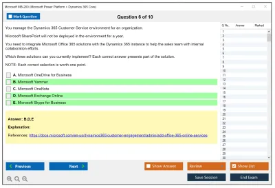 Microsoft MB-200 Microsoft Power Platform + Dynamics 365 Core Practice test exam simulator test engine exam Prep practice test questions answers Image 6