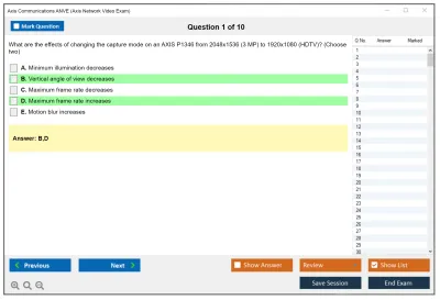 Axis Communications ANVE Axis Network Video Exam Practice test exam simulator test engine exam Prep practice test questions answers Image 1