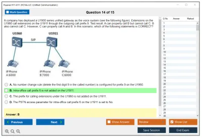 Huawei H11-811 HCNA-UC (Unified Communication) Practice test exam simulator test engine exam Prep practice test questions answers Image 14