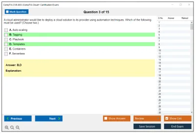 CompTIA CV0-003 CompTIA Cloud+ Certification Exam Practice test exam simulator test engine exam Prep practice test questions answers Image 3