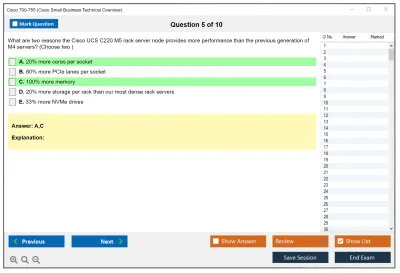 Cisco 700-755 Cisco Small Business Technical Overview Practice test exam simulator test engine exam Prep practice test questions answers Image 5
