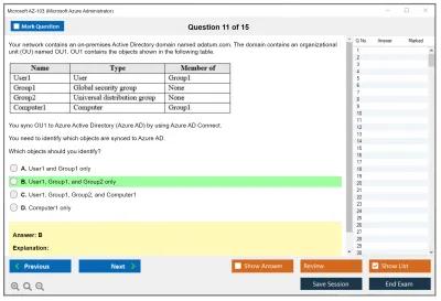 Microsoft AZ-103 Microsoft Azure Administrator Practice test exam simulator test engine exam Prep practice test questions answers Image 11