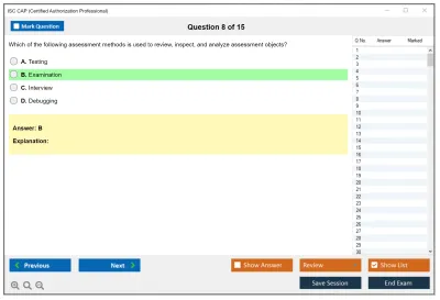 ISC2 CAP Certified Authorization Professional Practice test exam simulator test engine exam Prep practice test questions answers Image 8