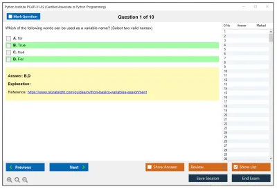 Python Institute PCAP-31-02 Certified Associate in Python Programming Practice test exam simulator test engine exam Prep practice test questions answers Image 1