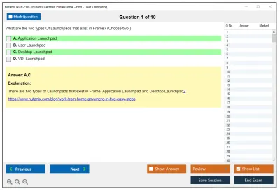 Nutanix NCP-EUC Nutanix Certified Professional - End User Computing (NCP-EUC) v6 Exam Practice test exam simulator test engine exam Prep practice test questions answers Image 1