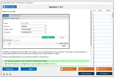 Fortinet NSE6_FWB-6.1 Fortinet NSE 6 - FortiWeb 6.1 Practice test exam simulator test engine exam Prep practice test questions answers Image 1
