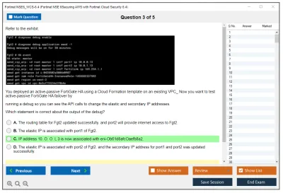 Fortinet NSE6_WCS-6.4 Fortinet NSE 6Securing AWS with Fortinet Cloud Security 6.4 Practice test exam simulator test engine exam Prep practice test questions answers Image 3