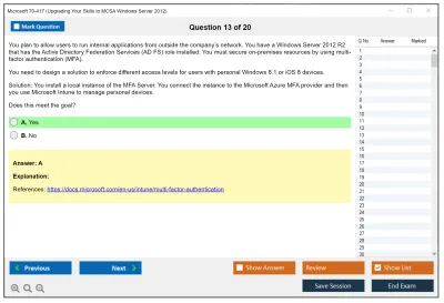 Microsoft 70-417 Upgrading Your Skills to MCSA Windows Server 2012 Practice test exam simulator test engine exam Prep practice test questions answers Image 13