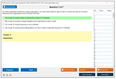 PECB ISO-IEC-27001-Lead-Implementer PECB Certified ISO/IEC 27001 Lead Implementer exam Practice test exam simulator test engine exam Prep practice test questions answers Image 3