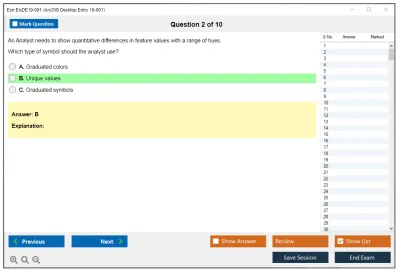 Esri EADE19-001 ArcGIS Desktop Entry 19-001 Practice test exam simulator test engine exam Prep practice test questions answers Image 2