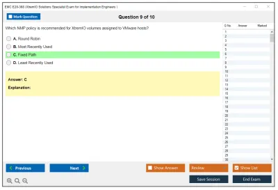 EMC E20-368 XtremIO Solutions Specialist Exam for Implementation Engineers Practice test exam simulator test engine exam Prep practice test questions answers Image 9