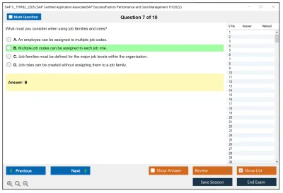 SAP C_THR82_2205 SAP Certified Application AssociateSAP SuccessFactors Performance and Goal Management 1H/2022 Practice test exam simulator test engine exam Prep practice test questions answers Image 7