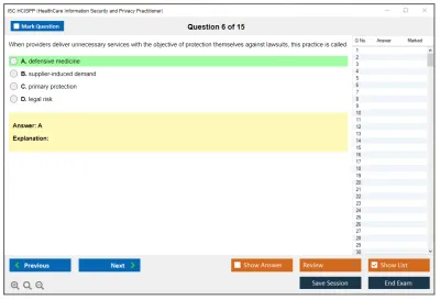 ISC2 HCISPP HealthCare Information Security and Privacy Practitioner Practice test exam simulator test engine exam Prep practice test questions answers Image 6